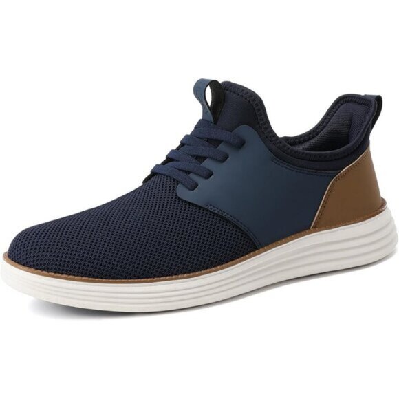 ⚡VILOCY Men's Navy Fashion Dress Oxfords Business Mesh Breathable Sneakers - Picture 3 of 8